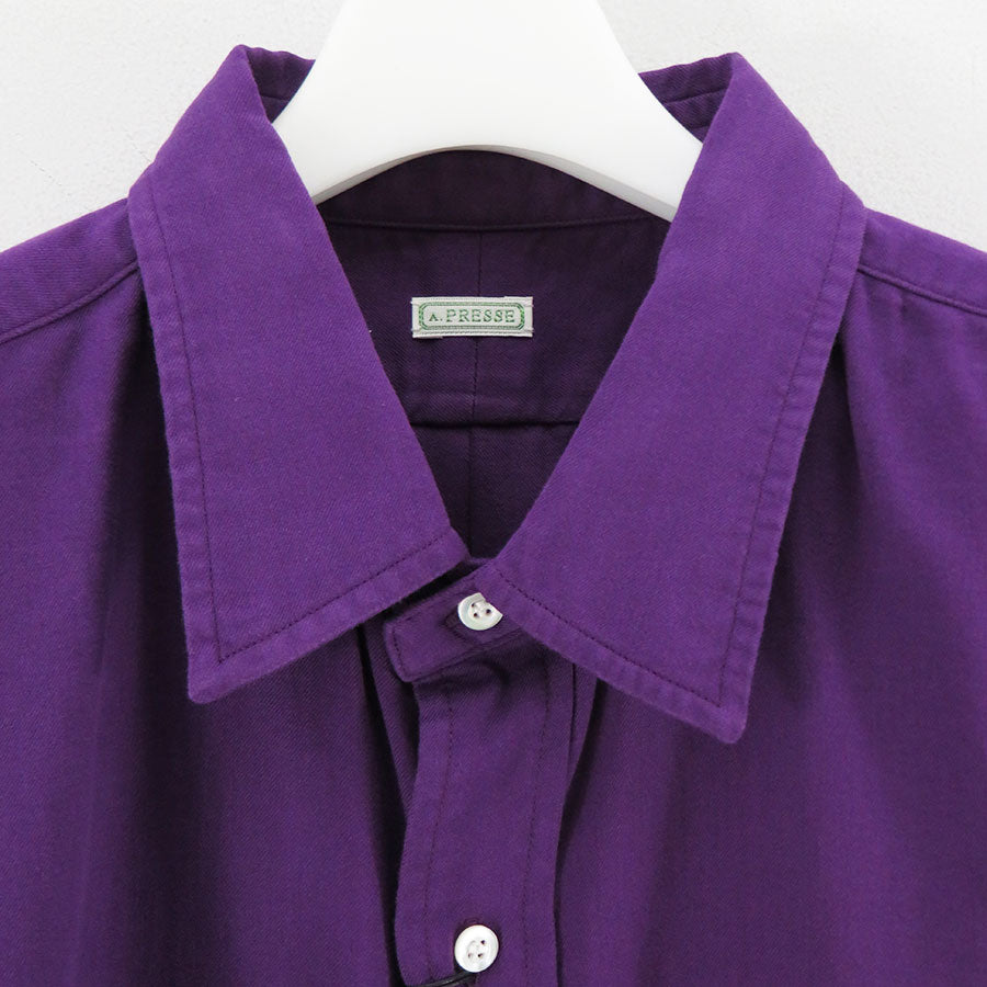A.PRESSE/アプレッセ】Double Weave Twill Regular Collar Shirts