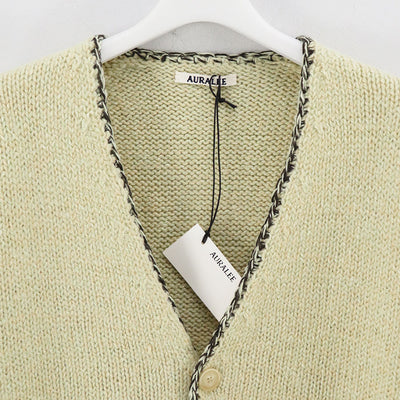 【AURALEE/オーラリー】<br>SILK WOOL CAMEL MIX KNIT CARDIGAN <br>A23AC01MK