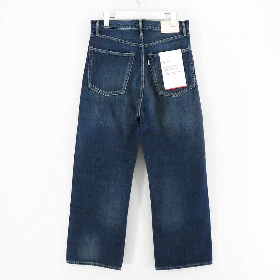 【Graphpaper/グラフペーパー】<br>Selvage Denim Five Pocket Wide Straight Pants (DARK FADE) <br>GU243-40184DB