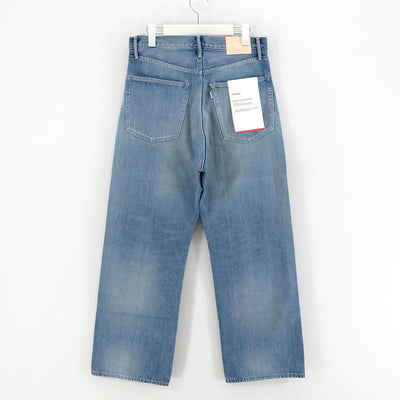 【Graphpaper/グラフペーパー】<br>Selvage Denim Five Pocket Wide Straight Pants (LIGHT FADE) <br>GU243-40184LB