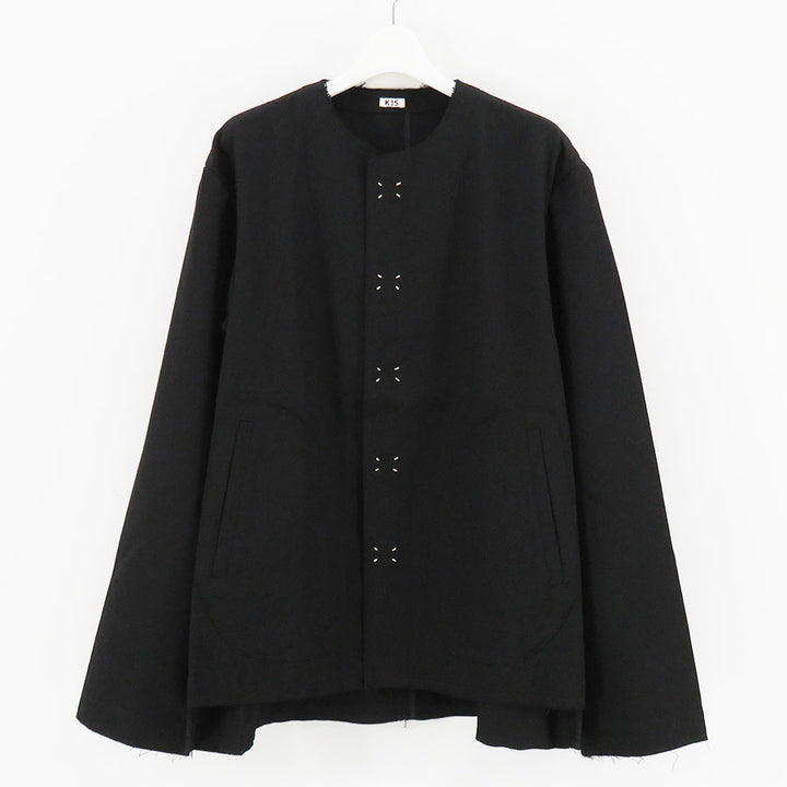 【21AW / KHOKI / コッキ】H no collar jacket KHOKI/コッキ】No-collar wool gabardine jacket 26fw-jk-10の通販