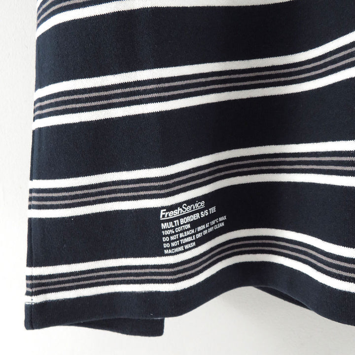 Fresh Service MULTI BORDER S/S TEE [WHITE] - Fresh Service