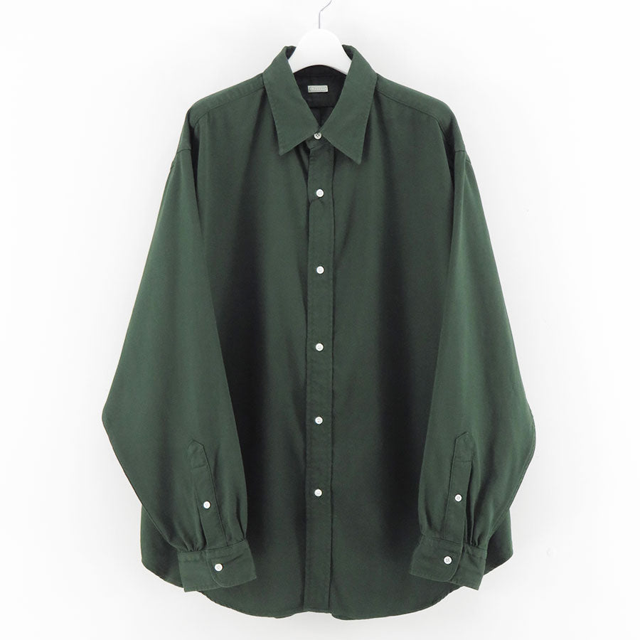 【A.PRESSE/アプレッセ】<br>Double Weave Twill Regular Collar Shirt <br>25AAP-02-10
