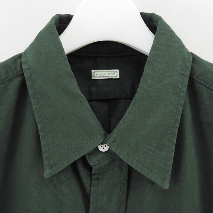 A.PRESSE/アプレッセ】Double Weave Twill Regular Collar Shirt 25AAP