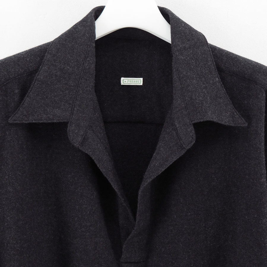 【A.PRESSE/アプレッセ】<br>Wool Skipper Shirt <br>25AAP-02-11