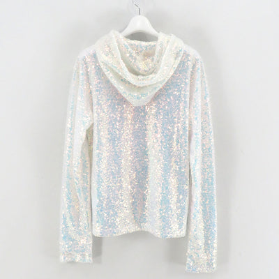 【M A S U/エムエーエスユー】<br>SEQUINS HOODIE <br>MPFW-CS1324