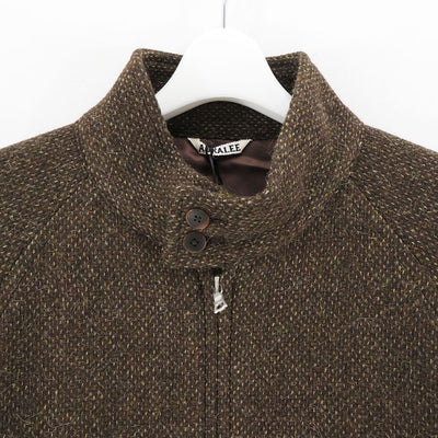 【AURALEE/オーラリー】<br>LAMA SHETLAND WOOL TWEED ZIP BLOUSON <br>A24AB03LS