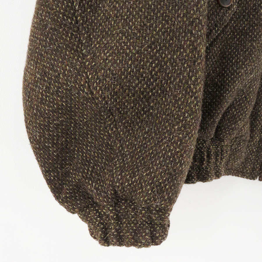 【AURALEE/オーラリー】<br>LAMA SHETLAND WOOL TWEED ZIP BLOUSON <br>A24AB03LS