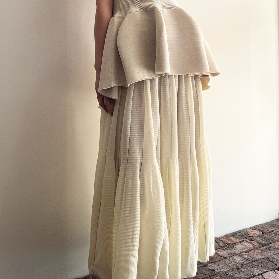 CFCL/シーエフシーエル】WOOL CASCADES GLITTER SKIRT CF010KG143JP00