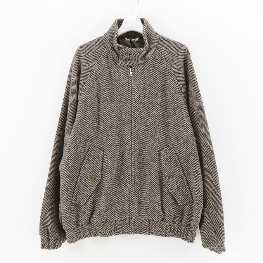 【AURALEE/オーラリー】<br>LAMA SHETLAND WOOL TWEED ZIP BLOUSON <br>A24AB03LS