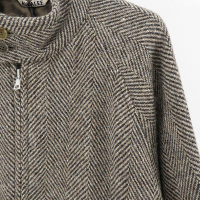 【AURALEE/オーラリー】<br>LAMA SHETLAND WOOL TWEED ZIP BLOUSON <br>A24AB03LS