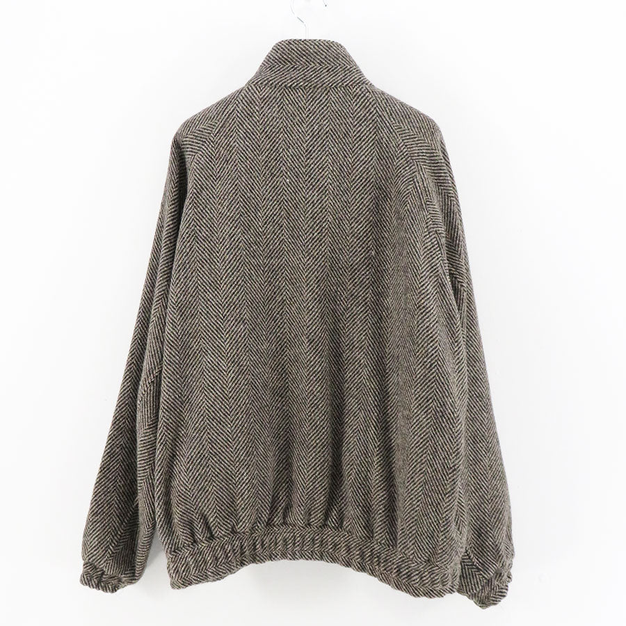 【AURALEE/オーラリー】<br>LAMA SHETLAND WOOL TWEED ZIP BLOUSON <br>A24AB03LS