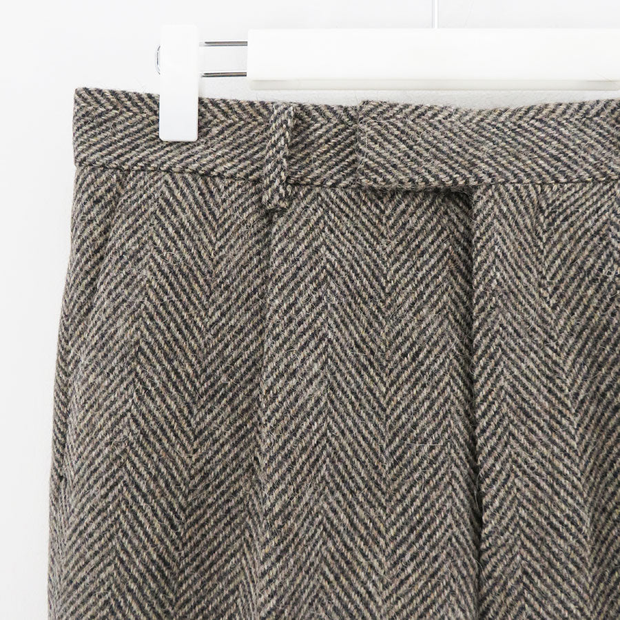 【AURALEE/オーラリー】<br>LAMA SHETLAND WOOL TWEED SLACKS <br>A24AP04LS