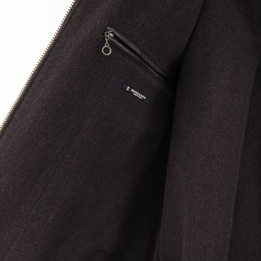 【MAATEE&SONS/マーティーアンドサンズ】<br>SPANISH LAMB 裏カシミヤ SPORTS JACKET <br>MT5303-0901