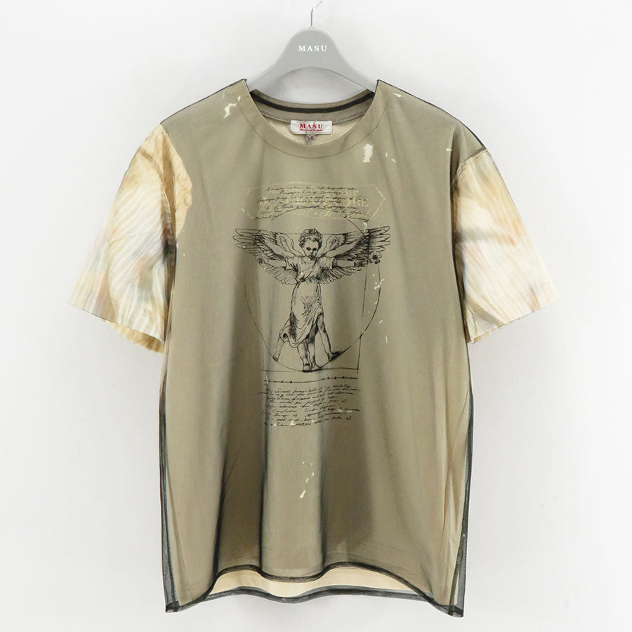 M A S U/エムエーエスユー】ANGEL DIAGRAM LAYERED T-SHIRT M26H9CS004