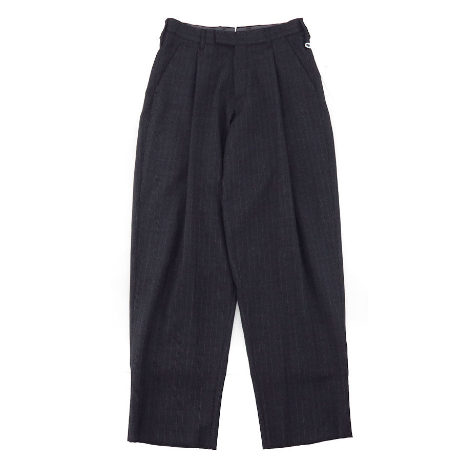 【MAATEE&SONS/マーティーアンドサンズ】<br>MILITARY SLACKS WOOL VINTAGE STRIPE <br>MT5303-0210C