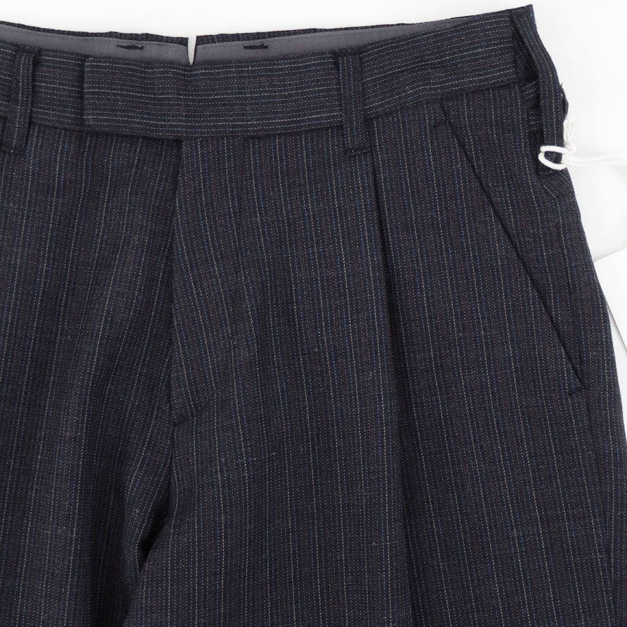 【MAATEE&SONS/マーティーアンドサンズ】<br>MILITARY SLACKS WOOL VINTAGE STRIPE <br>MT5303-0210C