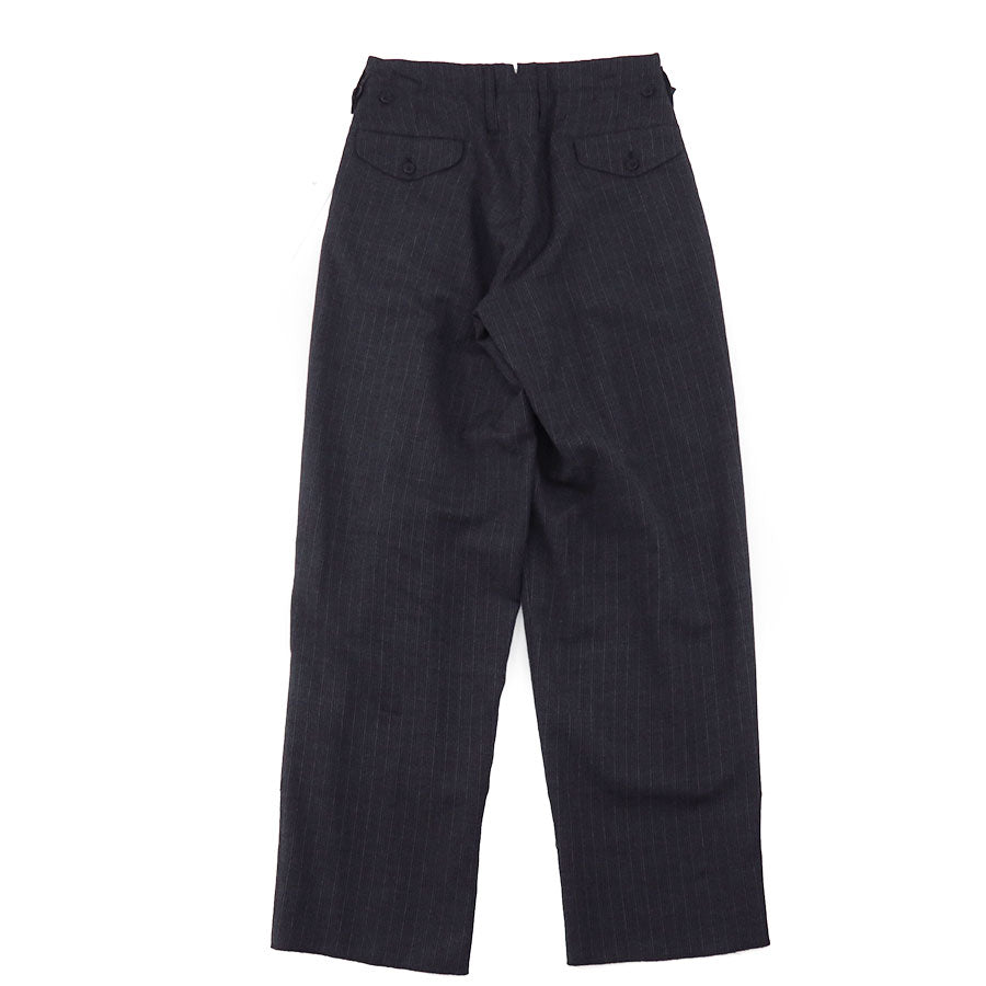 【MAATEE&SONS/マーティーアンドサンズ】<br>MILITARY SLACKS WOOL VINTAGE STRIPE <br>MT5303-0210C