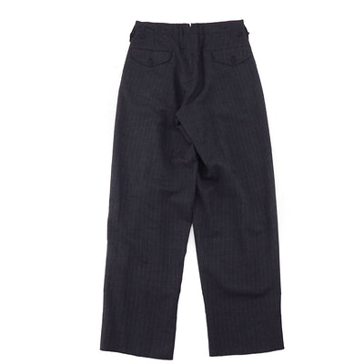 【MAATEE&SONS/マーティーアンドサンズ】<br>MILITARY SLACKS WOOL VINTAGE STRIPE <br>MT5303-0210C