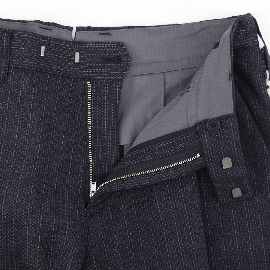 【MAATEE&SONS/マーティーアンドサンズ】<br>MILITARY SLACKS WOOL VINTAGE STRIPE <br>MT5303-0210C
