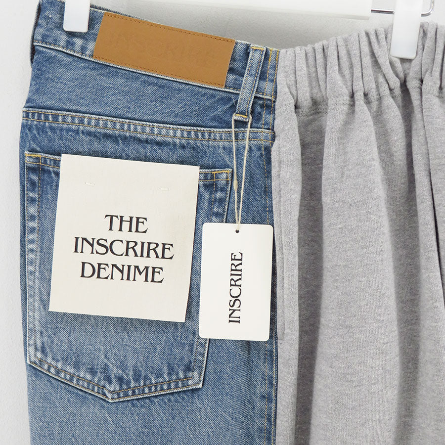 【INSCRIRE/アンスクリア】<br>Hybride Sweat Denim Pants <br>ID-PT50