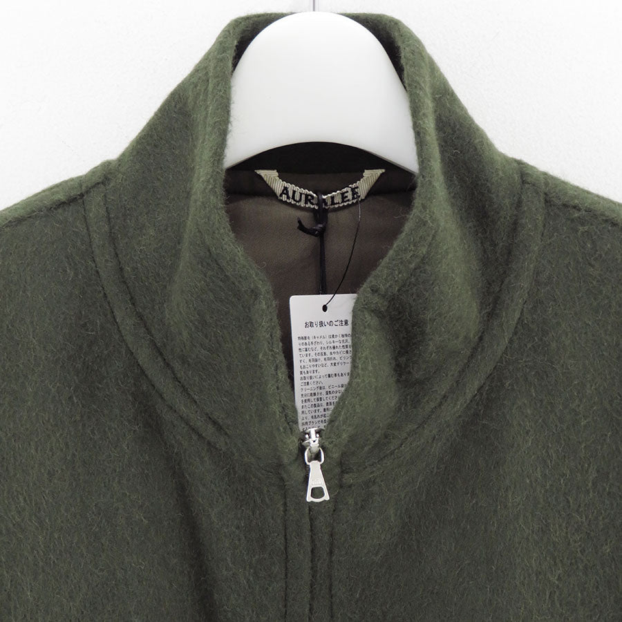 【10/3からポイント10%還元】<br>【AURALEE/オーラリー】<br>BABY CAMEL FLANNEL ZIP BLOUSON <br>A25AB03BF