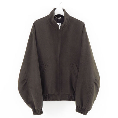 【10/3からポイント10%還元】<br>【AURALEE/オーラリー】<br>BABY CAMEL FLANNEL ZIP BLOUSON <br>A25AB03BF
