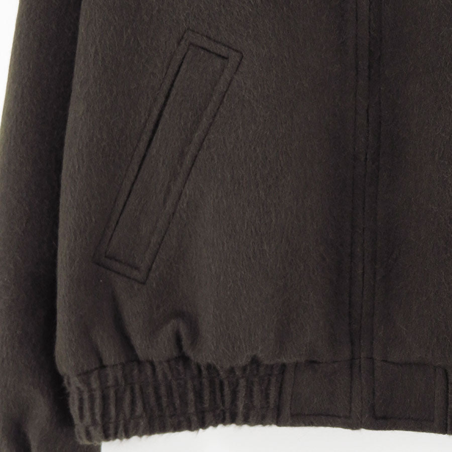 【10/3からポイント10%還元】<br>【AURALEE/オーラリー】<br>BABY CAMEL FLANNEL ZIP BLOUSON <br>A25AB03BF