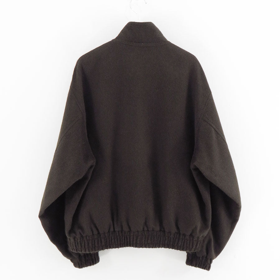 【10/3からポイント10%還元】<br>【AURALEE/オーラリー】<br>BABY CAMEL FLANNEL ZIP BLOUSON <br>A25AB03BF