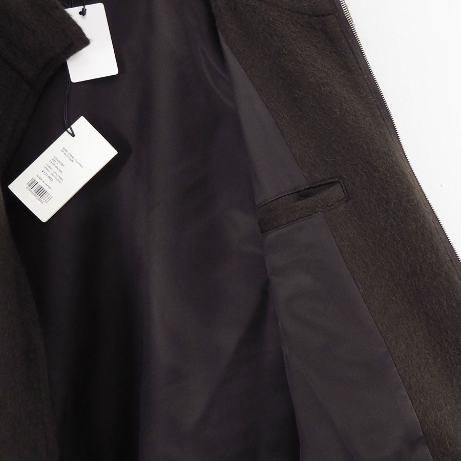 【10/3からポイント10%還元】<br>【AURALEE/オーラリー】<br>BABY CAMEL FLANNEL ZIP BLOUSON <br>A25AB03BF