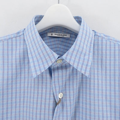 【MAATEE&SONS/マーティーアンドサンズ】<br>CHARLES SILK POPLINE FINE CHECK <br>MT4303-0603B