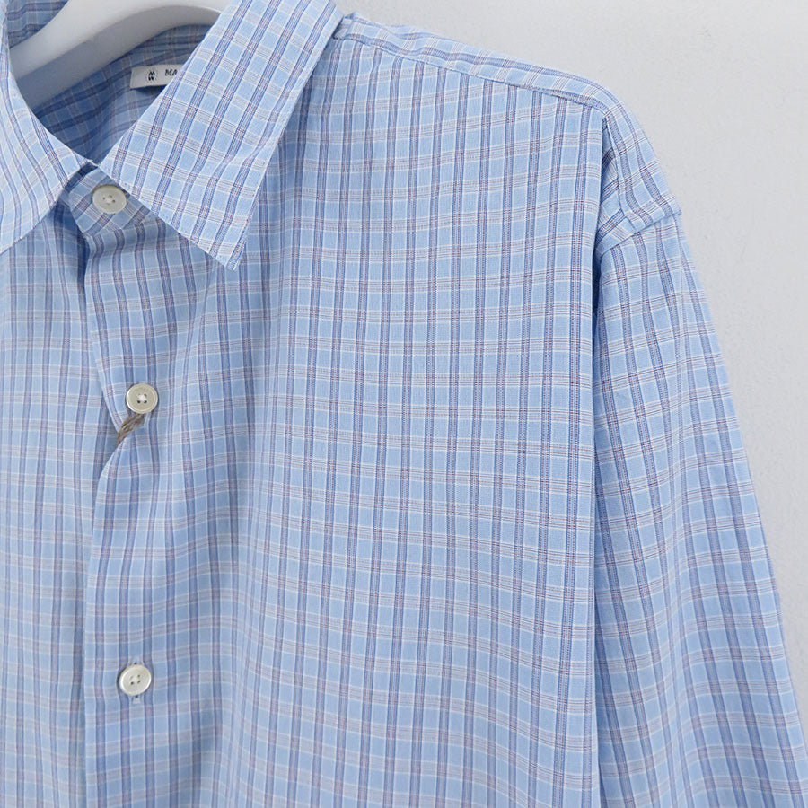 【MAATEE&SONS/マーティーアンドサンズ】<br>CHARLES SILK POPLINE FINE CHECK <br>MT4303-0603B