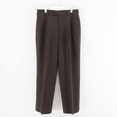 【10/3からポイント10%還元】<br>【AURALEE/オーラリー】<br>BABY CAMEL FLANNEL TWO-TUCK SLACKS <br>A25AP04BF