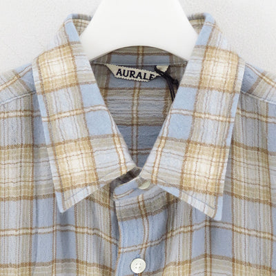 【10/3からポイント10%還元】<br>【AURALEE/オーラリー】<br>AIRY WOOL CHECK SHIRT <br>A25AS01WN