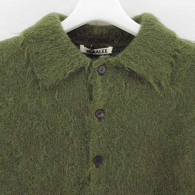 【10/3からポイント10%還元】<br>【AURALEE/オーラリー】<br>BRUSHED SUPER KID MOHAIR KNIT POLO <br>A25AP01KM
