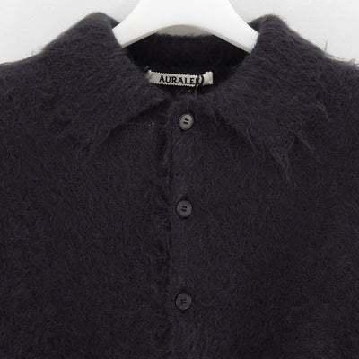 【10/3からポイント10%還元】<br>【AURALEE/オーラリー】<br>BRUSHED SUPER KID MOHAIR KNIT POLO <br>A25AP01KM