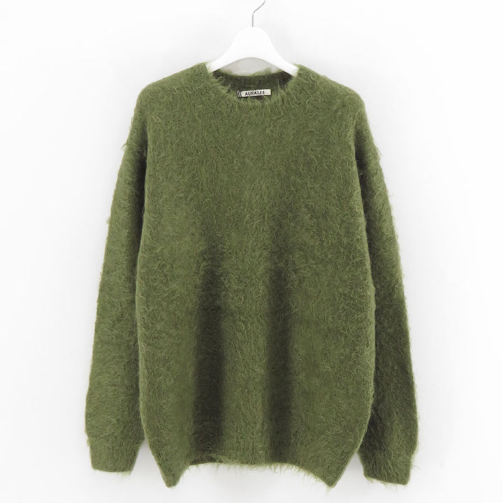 AURALEE/オーラリー】BRUSHED SUPER KID MOHAIR KNIT P/O A25AP02KMの