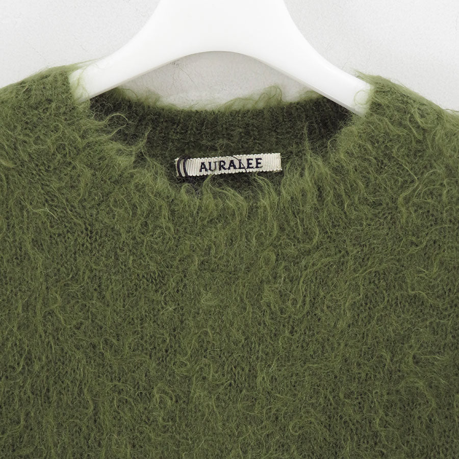 【10/3からポイント10%還元】<br>【AURALEE/オーラリー】<br>BRUSHED SUPER KID MOHAIR KNIT P/O <br>A25AP02KM