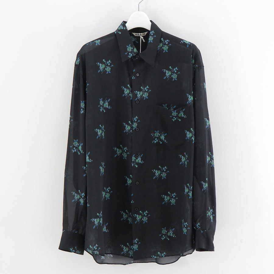 AURALEE/オーラリー】PRINTED AIRY SILK GEORGETTE SHIRT A26AS01LGの 