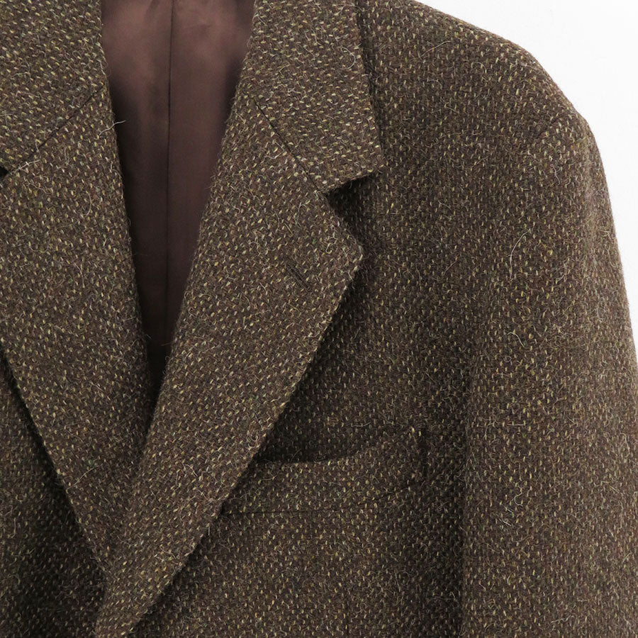 【AURALEE/オーラリー】<br>LAMA SHETLAND WOOL TWEED OVER JACKET <br>A24AJ02LS