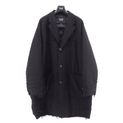 【COMME des GARCONS HOMME】<br>ウールツイードヘリンボーン製品洗3Bコート <br>HP-C003-051