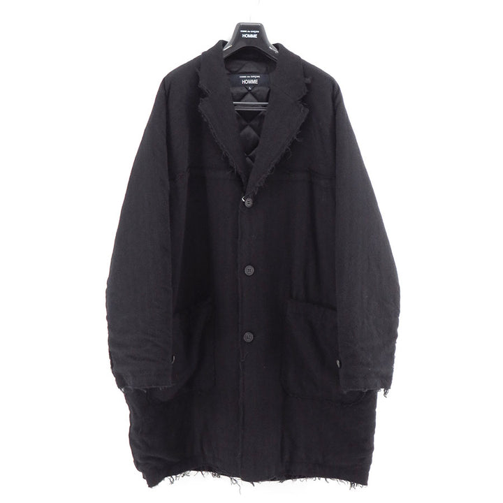 値下げ　コムデギャルソン　ベロア　濃紺　コート　フリーサイズ　ビンテージ　ボタン 値下げ コムデギャルソン ベロア 濃紺 コート フリーサイズ ビンテージ