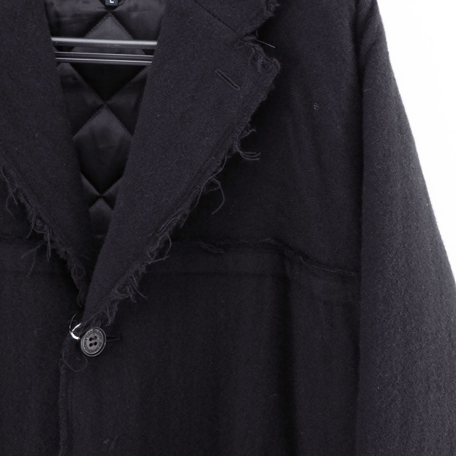【COMME des GARCONS HOMME】<br>ウールツイードヘリンボーン製品洗3Bコート <br>HP-C003-051
