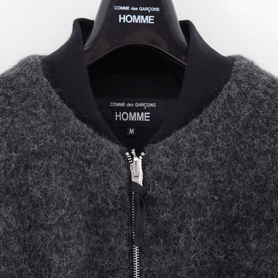 【COMME des GARCONS HOMME】<br>ウールモヘヤスムース×綿ナイロングログランリバーシブルリブブルゾン <br>HP-J020-051