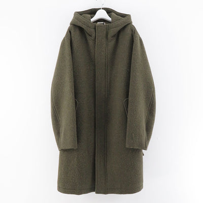 【AURALEE/オーラリー】<br>BRUSHED ALPACA WOOL MELTON HOODED COAT <br>A23AB02AS