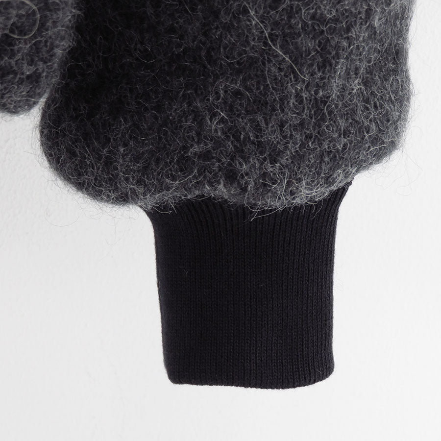 【COMME des GARCONS HOMME】<br>ウールモヘヤスムース×綿ナイロングログランリバーシブルリブブルゾン <br>HP-J020-051