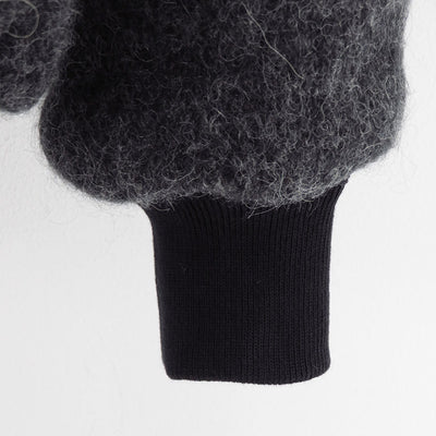 【COMME des GARCONS HOMME】<br>ウールモヘヤスムース×綿ナイロングログランリバーシブルリブブルゾン <br>HP-J020-051