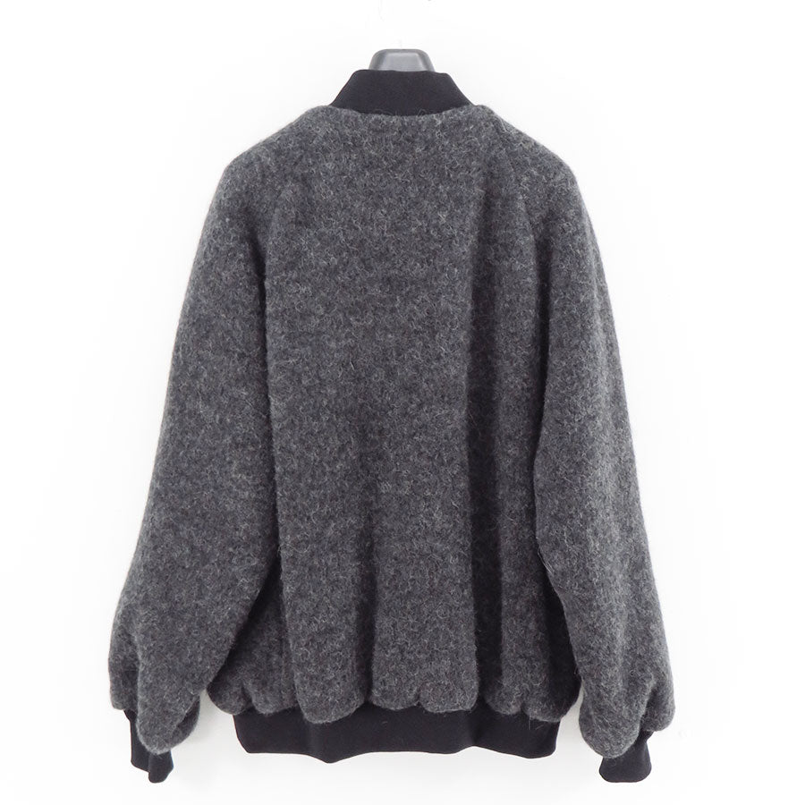 【COMME des GARCONS HOMME】<br>ウールモヘヤスムース×綿ナイロングログランリバーシブルリブブルゾン <br>HP-J020-051