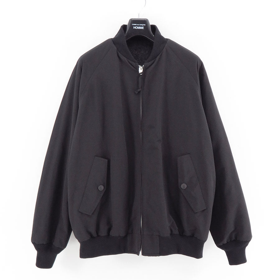 【COMME des GARCONS HOMME】<br>ウールモヘヤスムース×綿ナイロングログランリバーシブルリブブルゾン <br>HP-J020-051