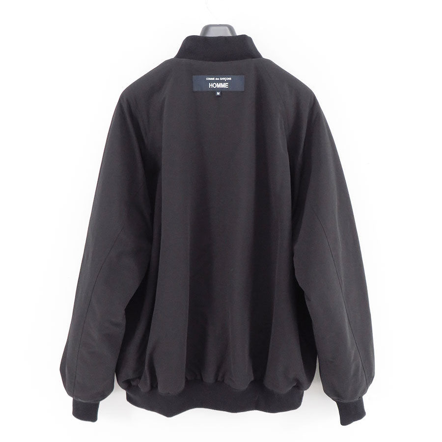 【COMME des GARCONS HOMME】<br>ウールモヘヤスムース×綿ナイロングログランリバーシブルリブブルゾン <br>HP-J020-051